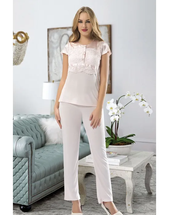ieg™ Pudra Penye Pijama Takımı - 1417
