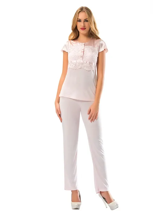 ieg™ Pudra Penye Pijama Takımı - 1607