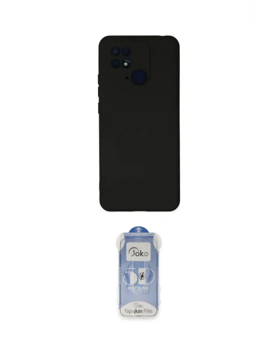 ieg™ Redmi 10C Kılıf Ahenk Serisi - Siyah Joko Magic 5D Cam