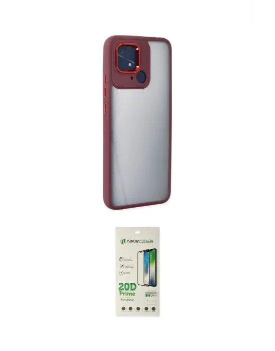 ieg™ Redmi 10C Kılıf Eksen Doku Prime - Siyah 20D Premium Cam Ekran Koruyucu