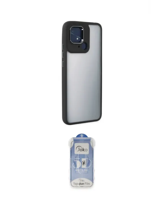ieg™ Redmi 10C Kılıf Eksen Doku Prime - Siyah Joko Magic 5D Cam