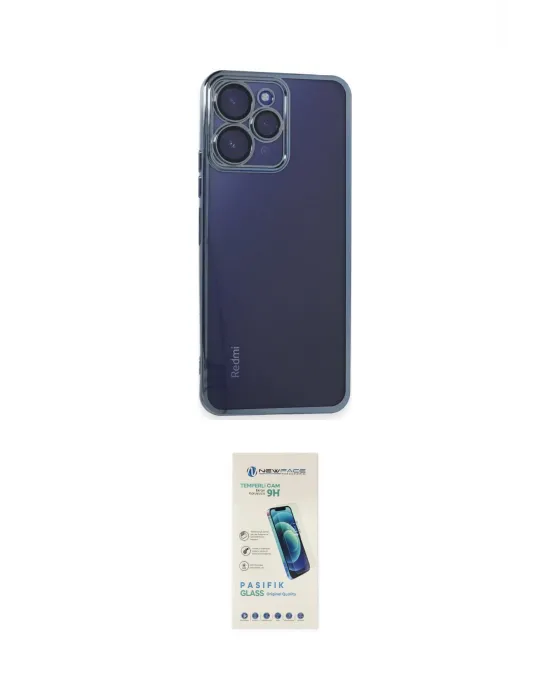 ieg™ Redmi 12 Kılıf Vadi Minimal - Şeffaf Pasifik Cam Ekran Koruyucu
