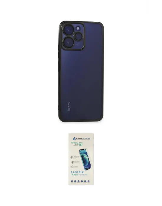 ieg™ Redmi 12 Kılıf Vadi Minimal - Şeffaf Pasifik Cam Ekran Koruyucu