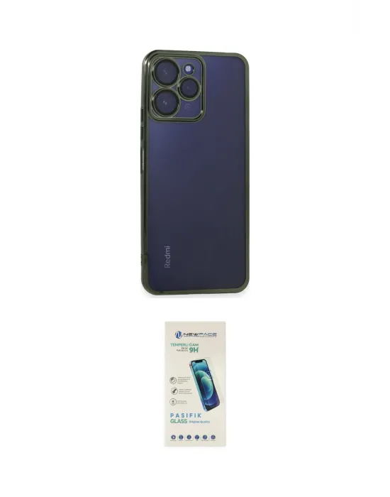 ieg™ Redmi 12 Kılıf Vadi Minimal - Şeffaf Pasifik Cam Ekran Koruyucu