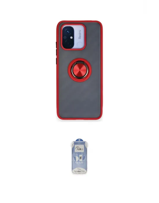 ieg™ Redmi 12C Kılıf Yörünge Çizgi - Siyah Joko Magic 5D Cam