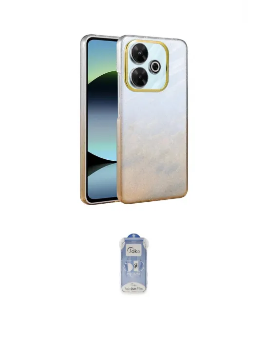 ieg™ Redmi 13 4G Kılıf Kıvılcım Minimal Özel Seri - Siyah Joko Magic 5D Cam