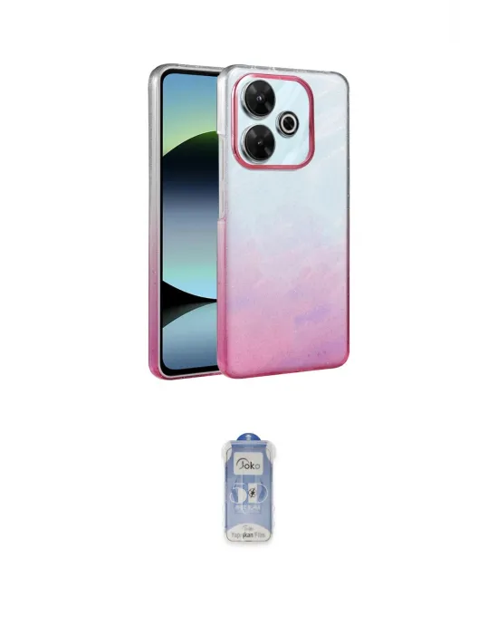 ieg™ Redmi 13 4G Kılıf Kıvılcım Minimal Özel Seri - Siyah Joko Magic 5D Cam