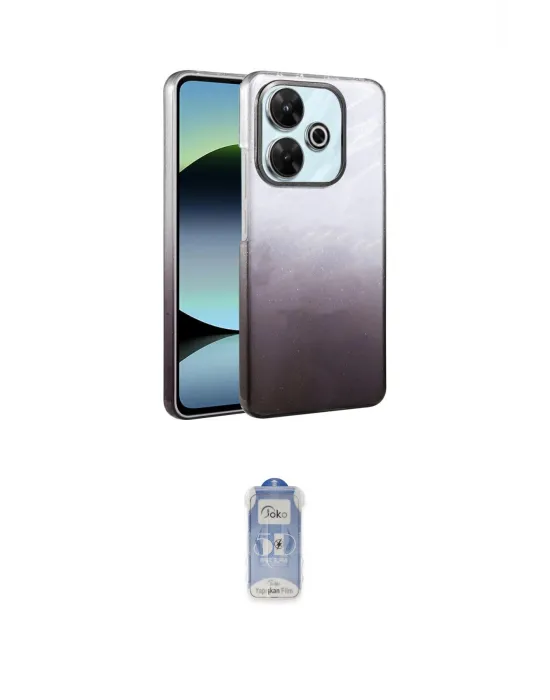 ieg™ Redmi 13 4G Kılıf Kıvılcım Minimal Özel Seri - Siyah Joko Magic 5D Cam