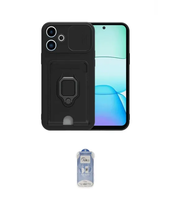 ieg™ Redmi 13 4G Kılıf Vadi Form Prime - Siyah Joko Magic 5D Cam