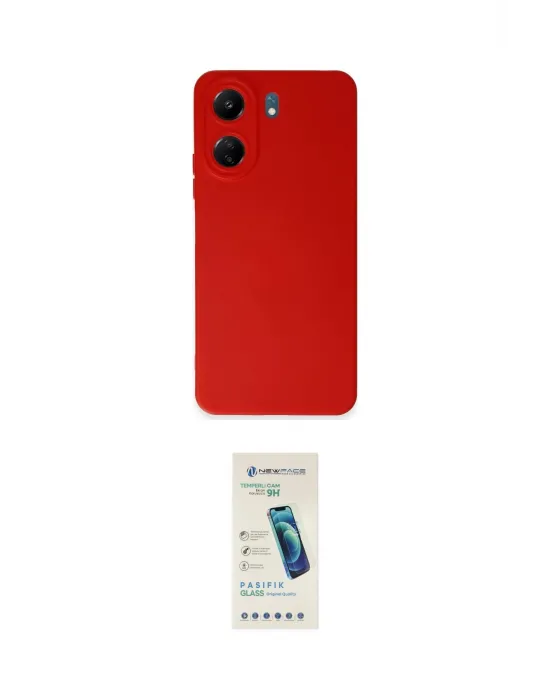 ieg™ Redmi 13C Kılıf Ahenk Serisi - Şeffaf Pasifik Cam Ekran Koruyucu