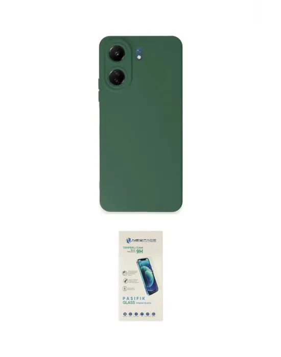ieg™ Redmi 13C Kılıf Ahenk Serisi - Şeffaf Pasifik Cam Ekran Koruyucu