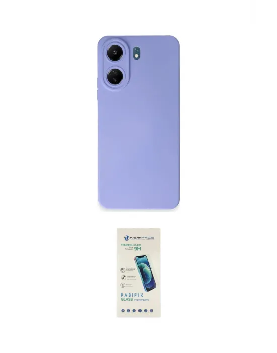 ieg™ Redmi 13C Kılıf Ahenk Serisi - Şeffaf Pasifik Cam Ekran Koruyucu