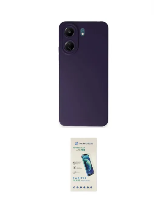 ieg™ Redmi 13C Kılıf Ahenk Serisi - Şeffaf Pasifik Cam Ekran Koruyucu