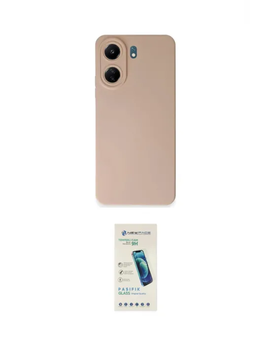 ieg™ Redmi 13C Kılıf Ahenk Serisi - Şeffaf Pasifik Cam Ekran Koruyucu