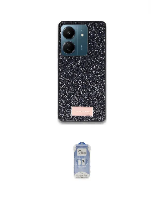 ieg™ Redmi 13C Kılıf Vadi Klasik Serisi - Siyah Joko Magic 5D Cam
