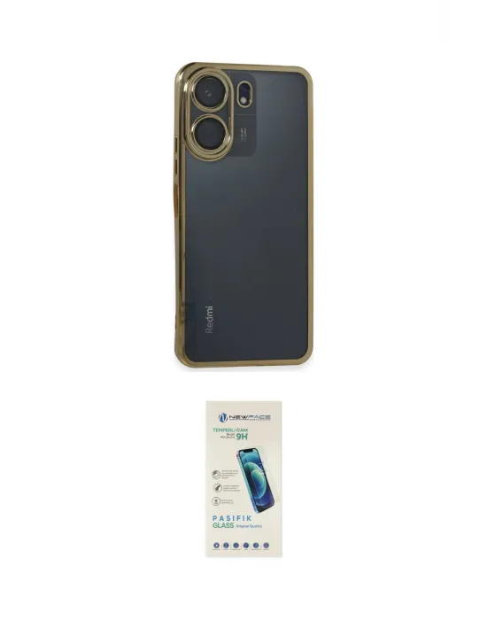 ieg™ Redmi 13C Kılıf Vadi Minimal - Şeffaf Pasifik Cam Ekran Koruyucu