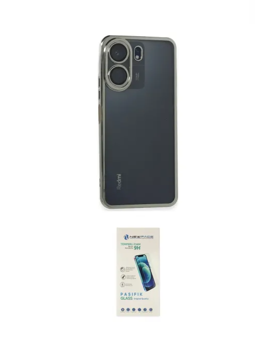 ieg™ Redmi 13C Kılıf Vadi Minimal - Şeffaf Pasifik Cam Ekran Koruyucu