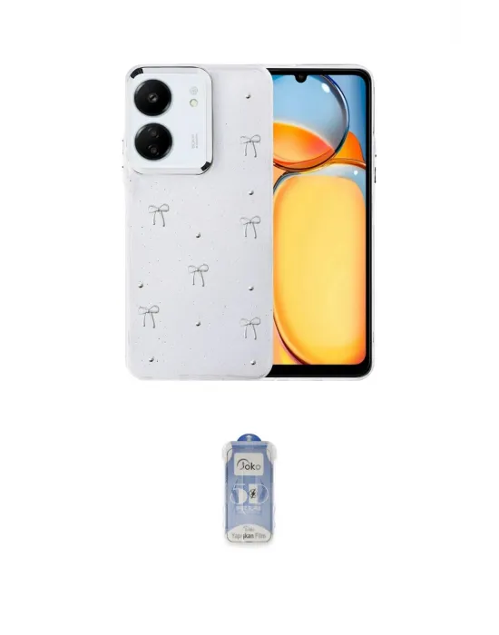 ieg™ Redmi 13C Kılıf Yörünge Form - Siyah Joko Magic 5D Cam