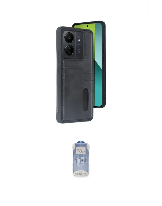 ieg™ Redmi 13C Kılıf Yörünge Işık Serisi - Siyah Joko Magic 5D Cam