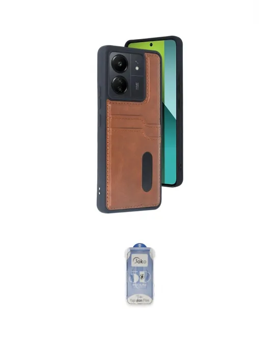 ieg™ Redmi 13C Kılıf Yörünge Işık Serisi - Siyah Joko Magic 5D Cam