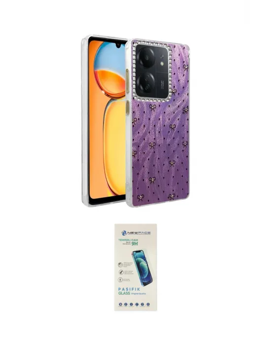 ieg™ Redmi 13C Kılıf Zirve Modern Prime - Şeffaf Pasifik Cam Ekran Koruyucu