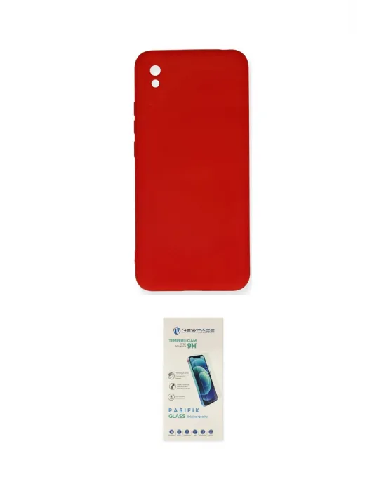 ieg™ Redmi 9A Kılıf Ahenk Serisi - Şeffaf Pasifik Cam Ekran Koruyucu