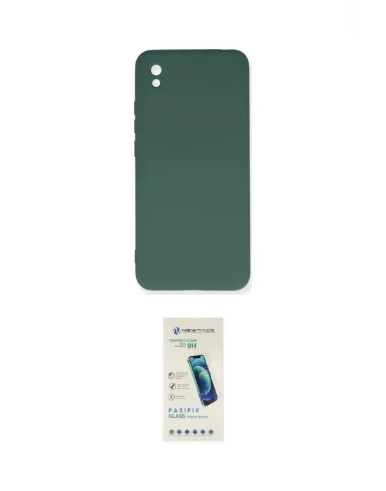 ieg™ Redmi 9A Kılıf Ahenk Serisi - Şeffaf Pasifik Cam Ekran Koruyucu