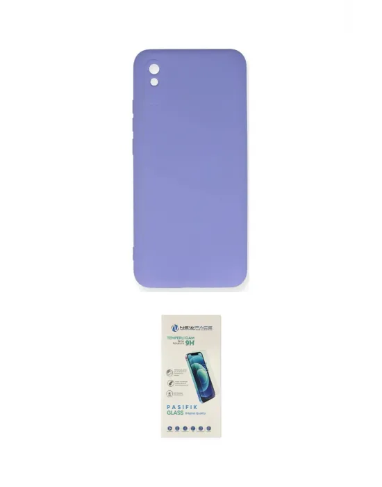 ieg™ Redmi 9A Kılıf Ahenk Serisi - Şeffaf Pasifik Cam Ekran Koruyucu