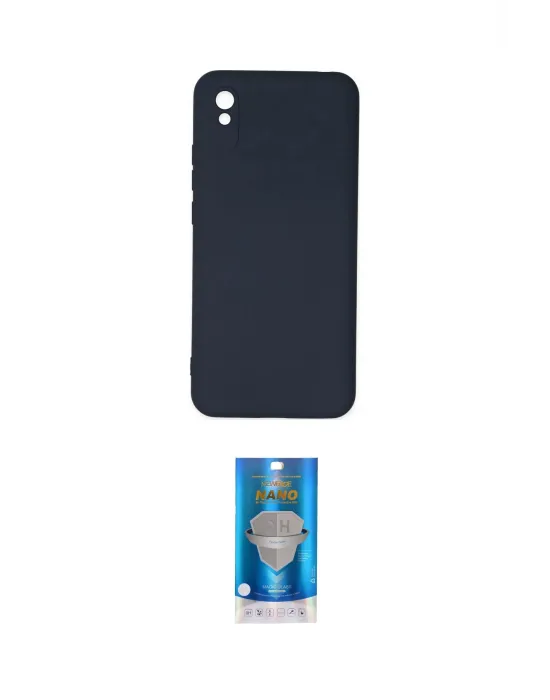 ieg™ Redmi 9A Kılıf Ahenk Serisi - Şeffaf Royal Nano Ekran Koruyucu