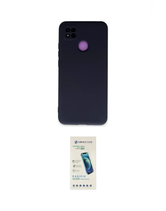 ieg™ Redmi 9C Kılıf Ahenk Serisi - Şeffaf Pasifik Cam Ekran Koruyucu