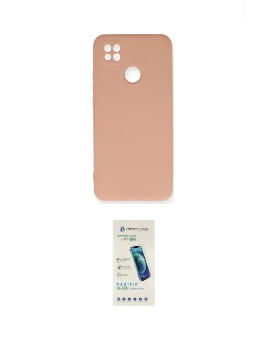 ieg™ Redmi 9C Kılıf Ahenk Serisi - Şeffaf Pasifik Cam Ekran Koruyucu