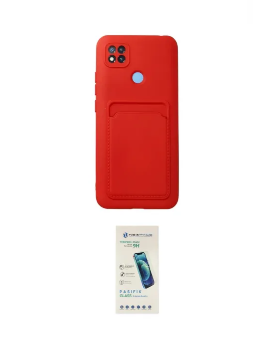 ieg™ Redmi 9C Kılıf Vadi Çizgi Prime - Şeffaf Pasifik Cam Ekran Koruyucu