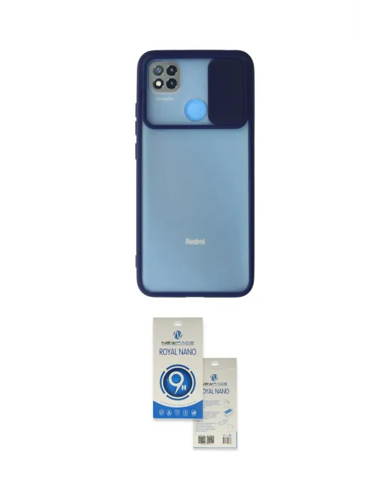 ieg™ Redmi 9C Kılıf Vadi Çizgi - Şeffaf Royal Nano Ekran Koruyucu