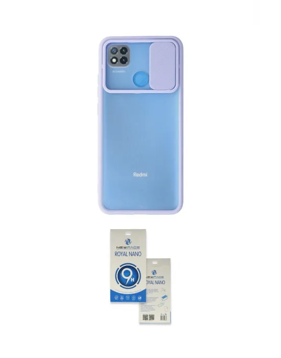 ieg™ Redmi 9C Kılıf Vadi Çizgi - Şeffaf Royal Nano Ekran Koruyucu