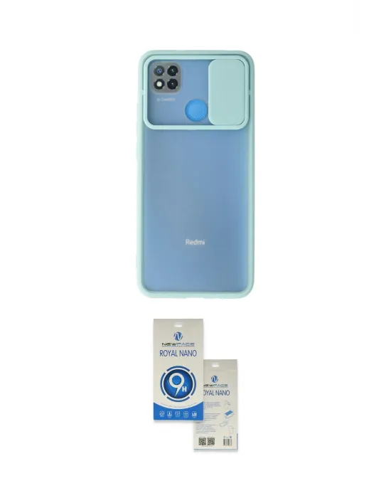 ieg™ Redmi 9C Kılıf Vadi Çizgi - Şeffaf Royal Nano Ekran Koruyucu