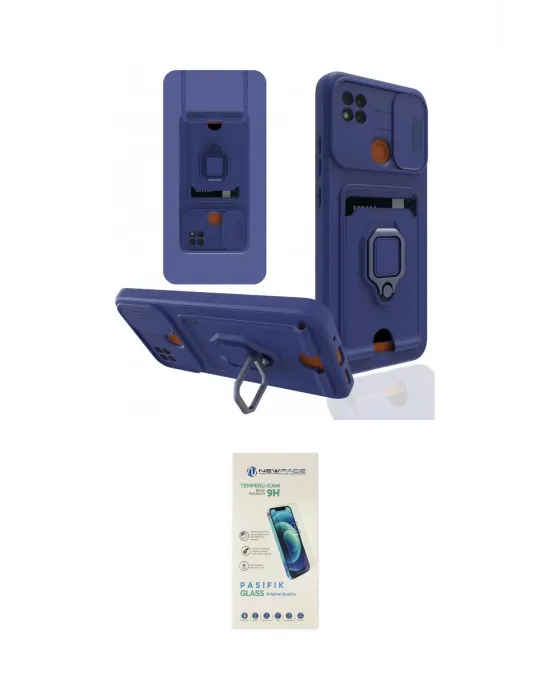 ieg™ Redmi 9C Kılıf Vadi Form Prime - Şeffaf Pasifik Cam Ekran Koruyucu