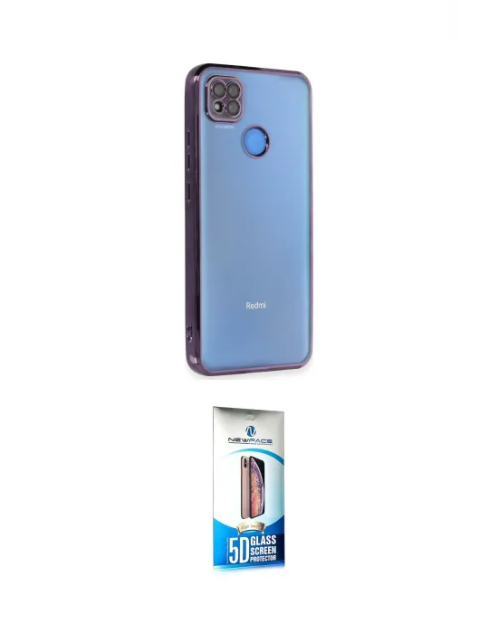 ieg™ Redmi 9C Kılıf Vadi Minimal - Siyah 5D Eko Cam Ekran Koruyucu