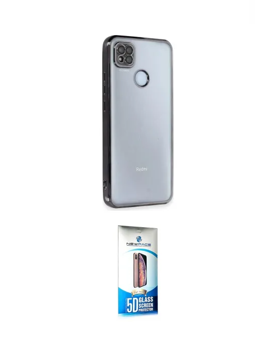 ieg™ Redmi 9C Kılıf Vadi Minimal - Siyah 5D Eko Cam Ekran Koruyucu