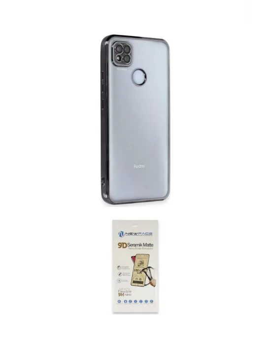 ieg™ Redmi 9C Kılıf Vadi Minimal - Siyah Mat Seramik Nano Ekran Koruyucu