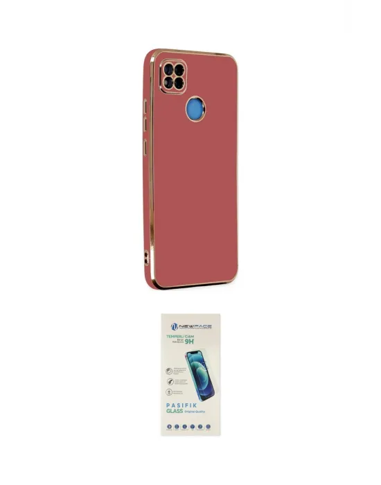ieg™ Redmi 9C Kılıf Yankı Serisi - Şeffaf Pasifik Cam Ekran Koruyucu
