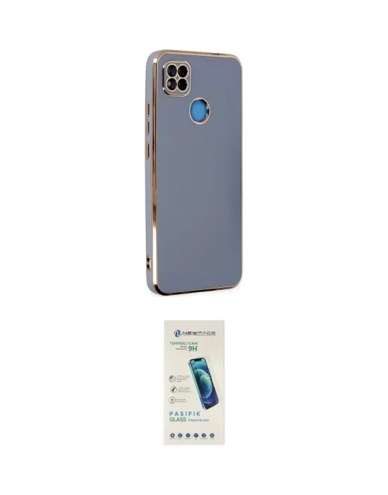 ieg™ Redmi 9C Kılıf Yankı Serisi - Şeffaf Pasifik Cam Ekran Koruyucu