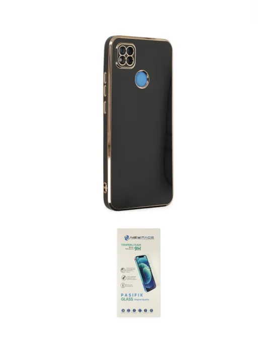 ieg™ Redmi 9C Kılıf Yankı Serisi - Şeffaf Pasifik Cam Ekran Koruyucu