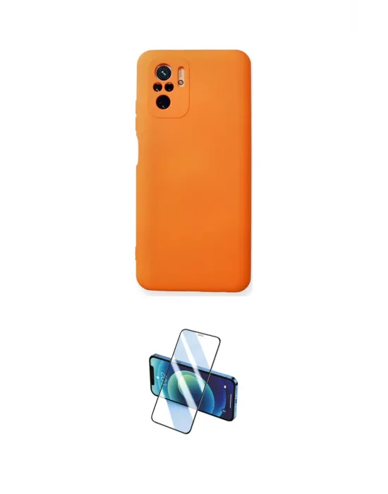ieg™ Redmi Note 10 Kılıf Ahenk Serisi - Siyah 3D Antistatik Cam Ekran Koruyucu