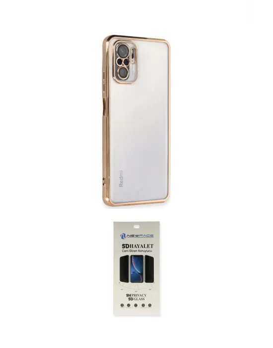 ieg™ Redmi Note 10 Kılıf Vadi Minimal - Siyah 5D Hayalet Cam Ekran Koruyucu