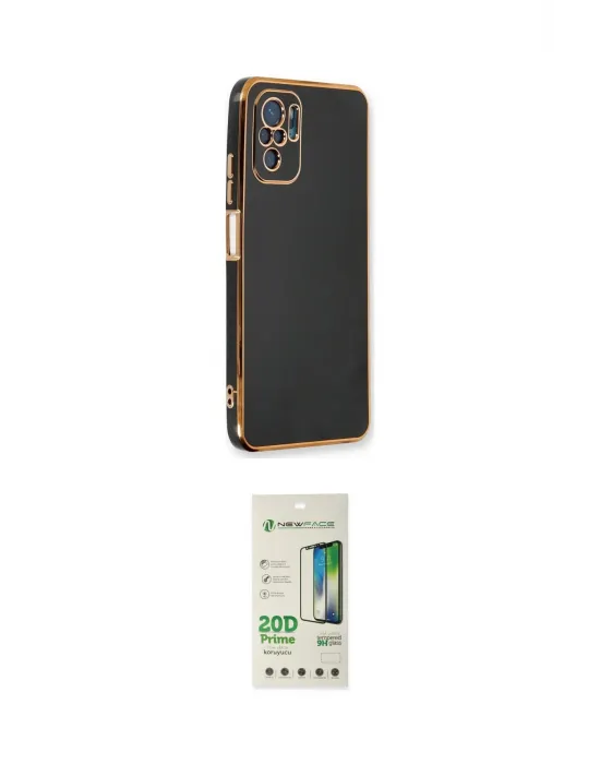ieg™ Redmi Note 10 Kılıf Yankı Serisi - Siyah 20D Premium Cam Ekran Koruyucu
