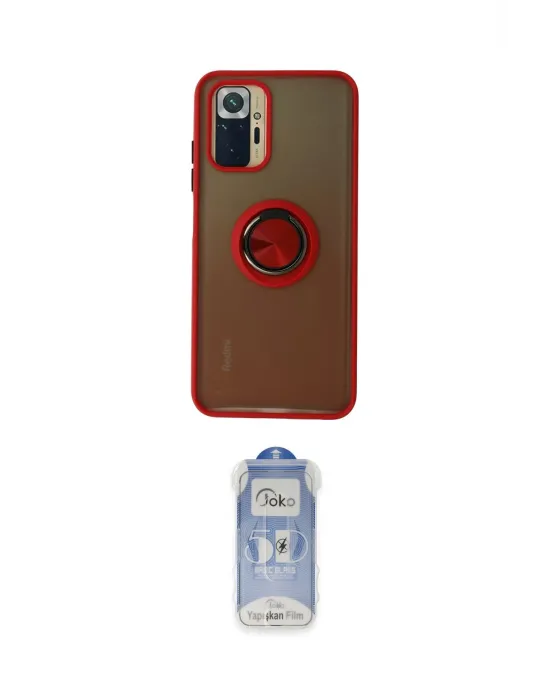 ieg™ Redmi Note 10 Kılıf Yörünge Çizgi - Şeffaf Joko Magic 5D Cam