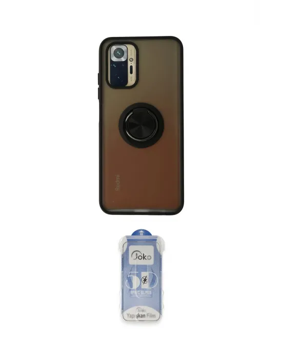 ieg™ Redmi Note 10 Kılıf Yörünge Çizgi - Şeffaf Joko Magic 5D Cam