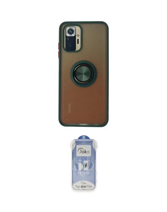 ieg™ Redmi Note 10 Kılıf Yörünge Çizgi - Şeffaf Joko Magic 5D Cam