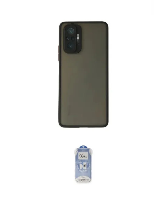ieg™ Redmi Note 10 Pro Kılıf Ahenk Çizgi Serisi - Siyah Joko Magic 5D Cam
