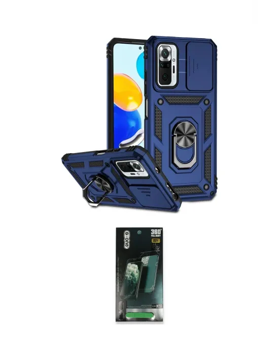 ieg™ Redmi Note 10 Pro Kılıf Ahenk Klasik - Şeffaf 360 Full Body Arka Koruyucu